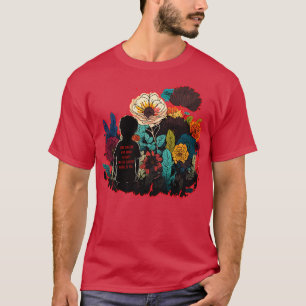 Finden Sie jemanden, der Blume im dunkelsten Teil T-Shirt