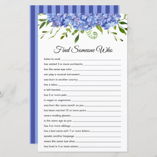 Finden Sie jemanden, der das Blatt Papier gedruckt (Vorne/Hinten)