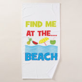 Finden Sie mich am Strand Sommer tropischen Ozean Badehandtuch (Badehandtuch)