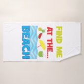 Finden Sie mich am Strand Sommer tropischen Ozean Badehandtuch (Badehandtuch)