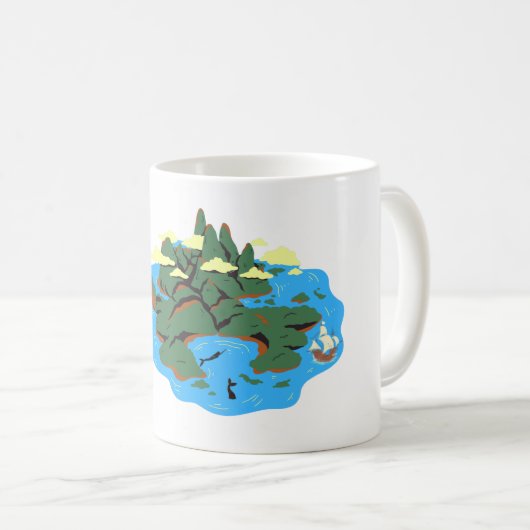 Finden Sie mich in Neverland Kaffeetasse (VorderseiteRechts)