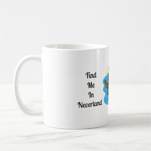 Finden Sie mich in Neverland Kaffeetasse (Links)