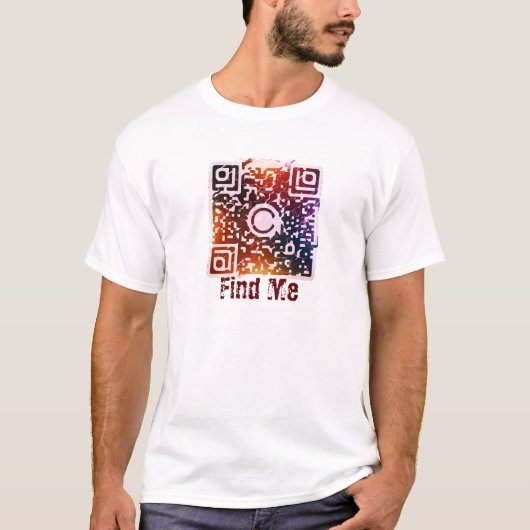 Finden Sie mich QR-Code Men Basic-T - Shirt (Vorderseite)