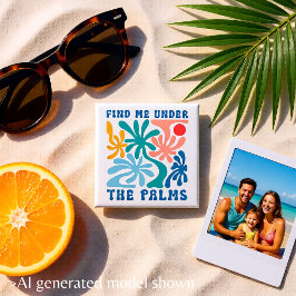 Finden Sie mich unter dem Thema Palms Sommer Button