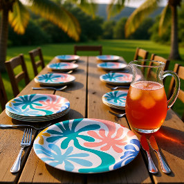 Finden Sie mich unter dem Thema Palms Sommer Pappteller