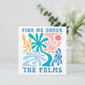 Finden Sie mich unter der Palms Family Wiedersehen Einladung (Stehend Vorderseite)