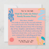 Finden Sie mich unter der Palms Family Wiedersehen Einladung (Rückseite)