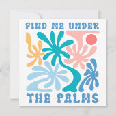 Finden Sie mich unter der Palms Family Wiedersehen Einladung (Vorderseite)