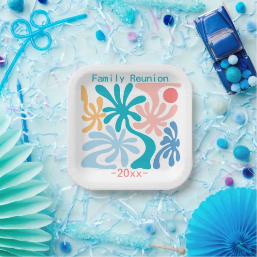 Finden Sie mich unter der Wiedersehen der Palms-Fa Pappteller (Party)