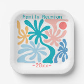 Finden Sie mich unter der Wiedersehen der Palms-Fa Pappteller (Vorderseite)