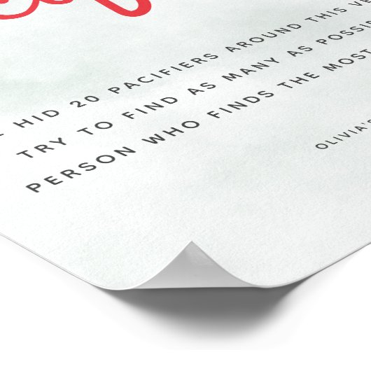 Finden Sie Schnuller Baby Showspiel Rustikale Chic Poster (Ecke)