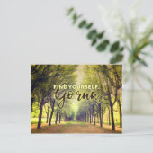 Finden Sie selbst laufen Läufer Zitat Fontaineblea Postkarte (Stehend Vorderseite)