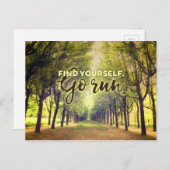 Finden Sie selbst laufen Läufer Zitat Fontaineblea Postkarte (Vorne/Hinten)