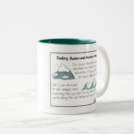 Finden von Leidenschaft und Durchführung Zwei-Ton Zweifarbige Tasse