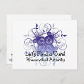 Finden wir ein Heilmittel! Design der rheumatoiden Postkarte (Vorne/Hinten)