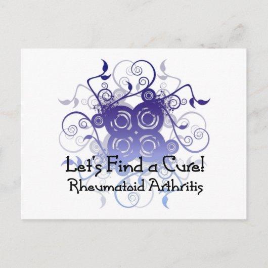 Finden wir ein Heilmittel! Design der rheumatoiden Postkarte (Vorderseite)