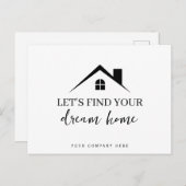 Finden wir Ihre Dream Zuhause Realty Postkarte (Vorne/Hinten)