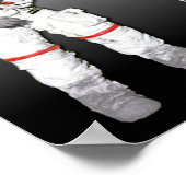 Finder hält Moon Funny Poster Sign (Ecke)