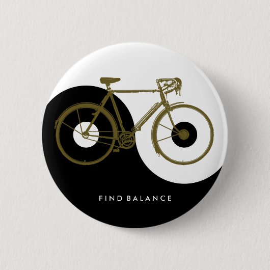 FINDET BALANCE / Yin Yang-Fahrrad Button (Vorderseite)