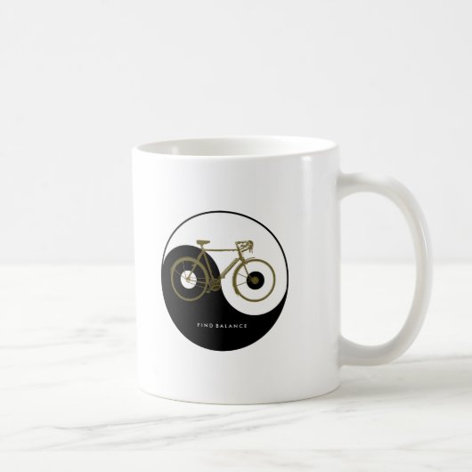 FINDET BALANCE / Yin Yang Fahrrad Kaffeetasse (Rechts)