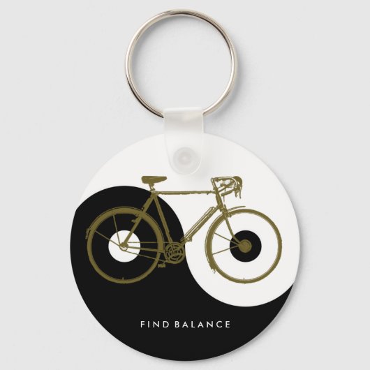 FINDET BALANCE / Yin Yang-Fahrrad Schlüsselanhänger (Vorderseite)