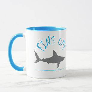 Findet den großen weißen Hai Unterwasser-Spaß Tasse