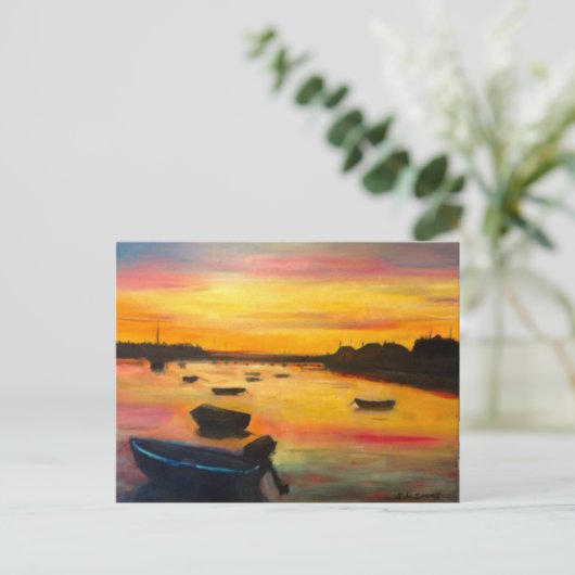 Findhorn Sunset Postkarte (Stehend Vorderseite)