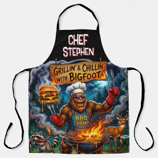 Finding Bigfoot Sasquatch BBQ-Party Schürze (Vorderseite)