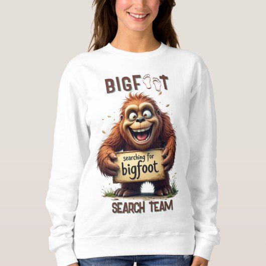 Finding Bigfoot Sasquatch Selfie Black Sweatshirt (Vorderseite)
