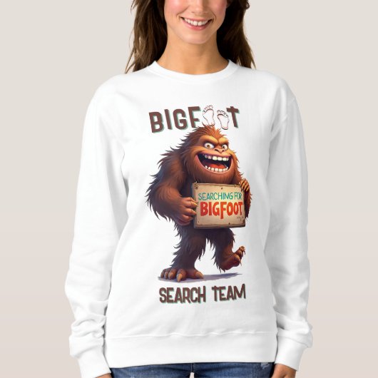 Finding Bigfoot Sasquatch Selfie Black Sweatshirt (Vorderseite)