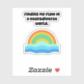 Finding My Flow Neurodiverse World Alignment Aufkleber (Blatt)