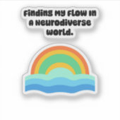 Finding My Flow Neurodiverse World Alignment Aufkleber (Vorderseite)