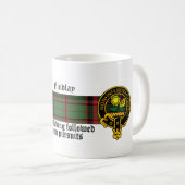 Findlay schottische Wappen- und Tartan-Tasse Kaffeetasse (VorderseiteRechts)