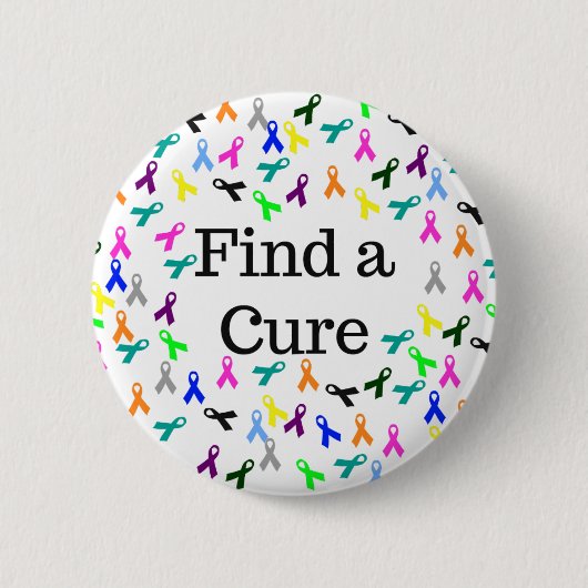 Fine a cuure button, Cancer Ribbon button (Vorderseite)