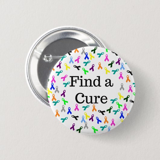Fine a cuure button, Cancer Ribbon button (Vorne & Hinten)