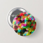 Fine Abstrakt Coole Niedliche Girly Retro-Mode Button (Vorne & Hinten)