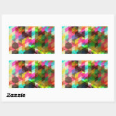 Fine Abstrakt Coole Niedliche Girly Retro-Mode Rechteckiger Aufkleber (Blatt)