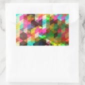 Fine Abstrakt Coole Niedliche Girly Retro-Mode Rechteckiger Aufkleber (Tasche)