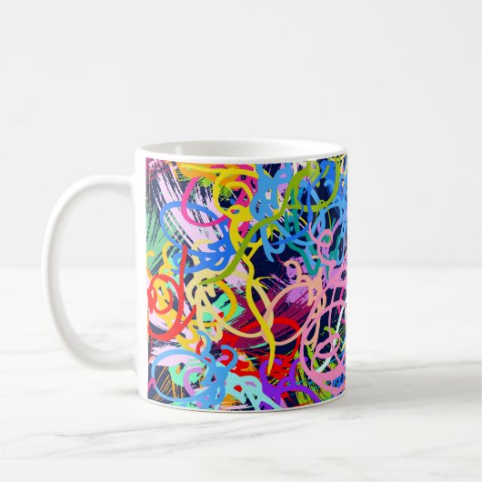Fine Art background. Seamless pattern with grunge Kaffeetasse (Links)