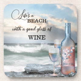 Fine Art Beach and Wine Coaster Getränkeuntersetzer