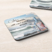 Fine Art Beach und Wein Untersetzer (Linke Seite)