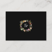 Fine Art Black Floral Calligraphy Begleitkarte (Rückseite)