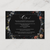 Fine Art Black Floral Calligraphy Begleitkarte (Vorderseite)