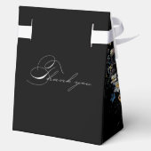 Fine Art Black Floral Calligraphy Geschenkschachtel (Rückseite)