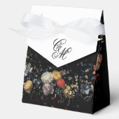 Fine Art Black Floral Calligraphy Geschenkschachtel (Vorderseite)