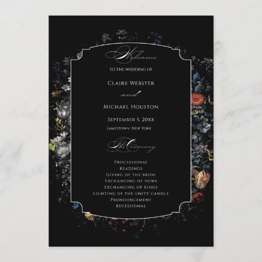 Fine Art Black Floral Calligraphy Programm (Vorderseite)