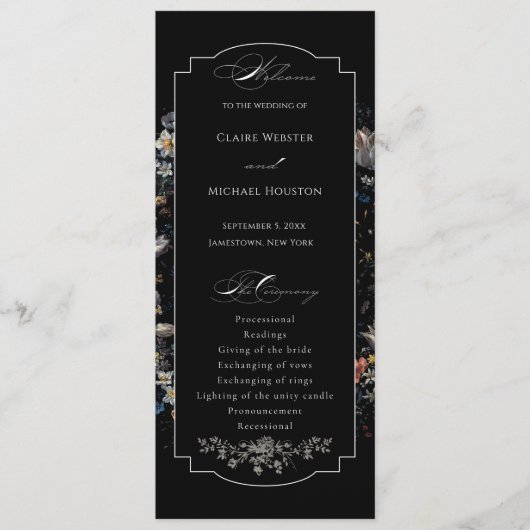 Fine Art Black Floral Calligraphy Programm (Vorderseite)