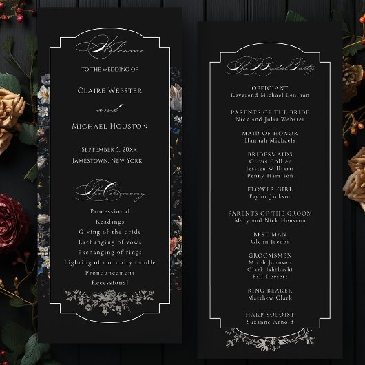 Fine Art Black Floral Calligraphy Programm