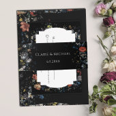 Fine Art Black Floral Einladungsbanderole