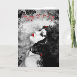 Fine Art Butterfly Princess Birthday Card - Modern Karte